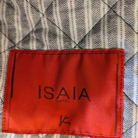 Isaia Men’s Vest L (EU 52) Quilted Puffer Blue, Lining, Extralight Aqua, Italy - Picture 11 of 12